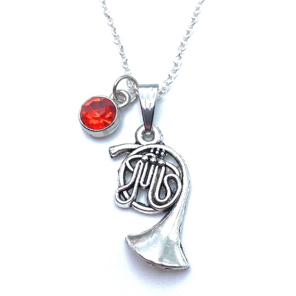 French Horn Necklace Musical Instruments May Be Personalized - Picture 7 of 9